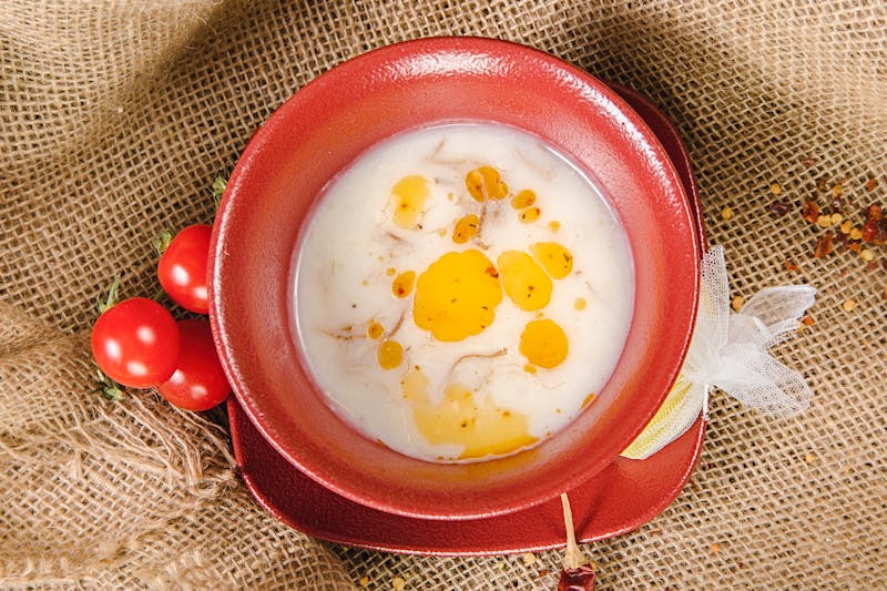 Soup bowl with rustic Italian tomato soup